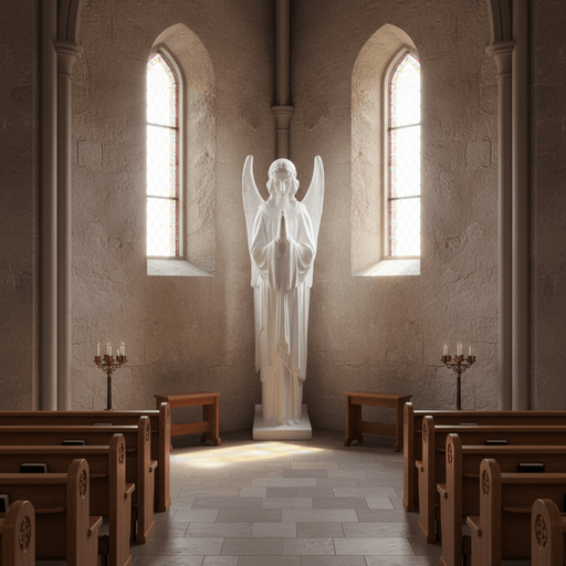 Saint Gabriel the Archangel Statue (63 - Inch) Side Angle