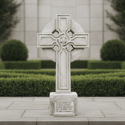 Saint John Cross on Stand Statue (32-Inch)