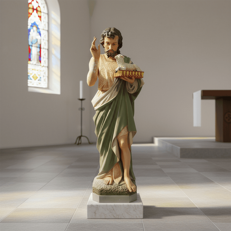 Saint John the Baptist Religious Statue (65-Inch)