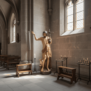 Saint John the Baptist with Staff Statue (60-Inch)