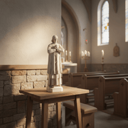 Saint John Vianney Religious Statue (9 - Inch) Side Angle