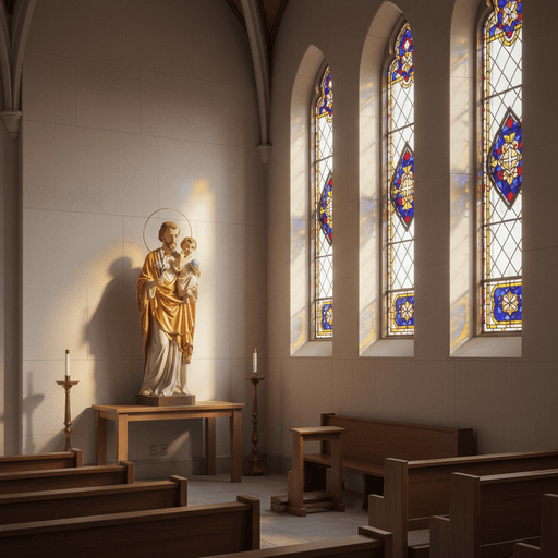 Saint Joseph and Child Religious Statue (49 - Inch) Side Angle