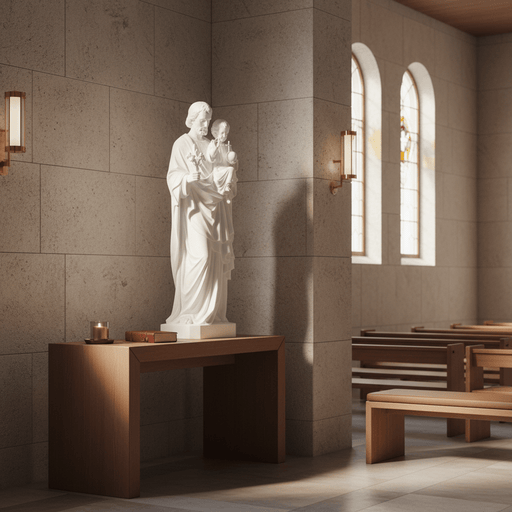 Saint Joseph and Child Statue (49 - Inch) Side Angle