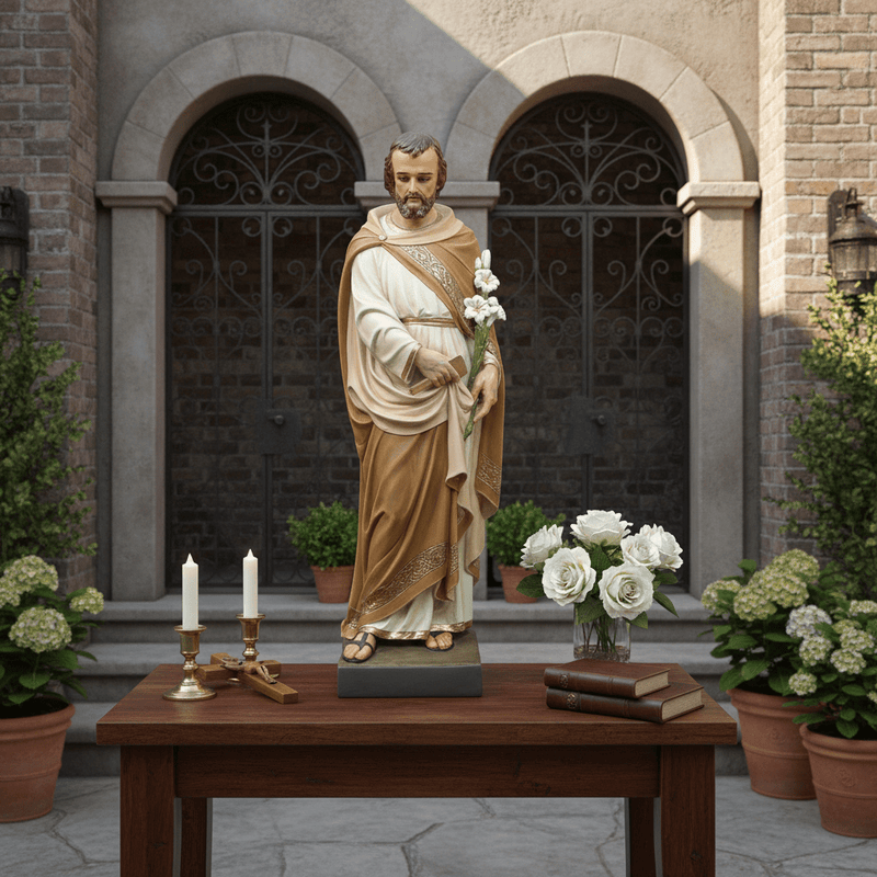 Saint Joseph from Mont Religious Statue (43 - Inch) Side Angle