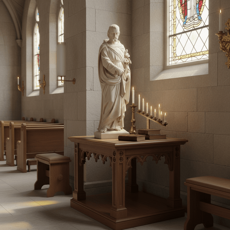 Saint Joseph of Mont Religious Statue (43 - Inch) Side Angle