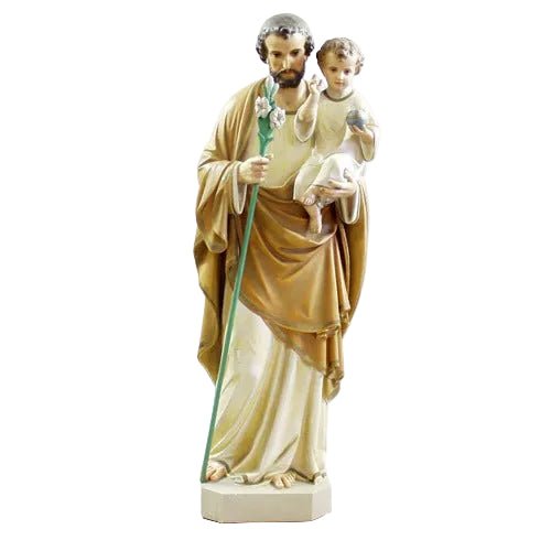 Saint Joseph with Child and Lily Statue (65 - Inch)