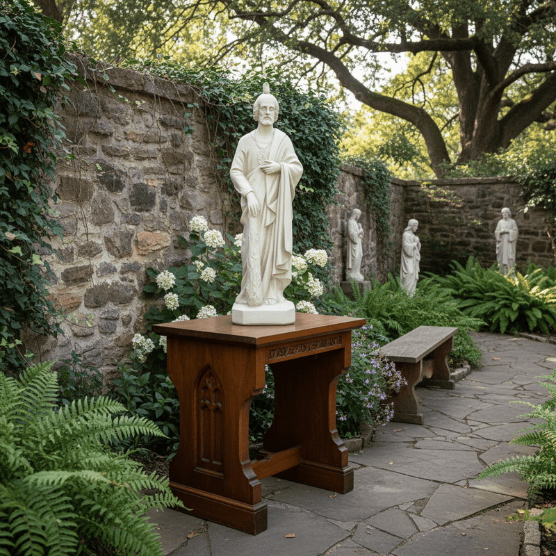 Saint Jude Garden Statue (36 - Inch) Side Angle