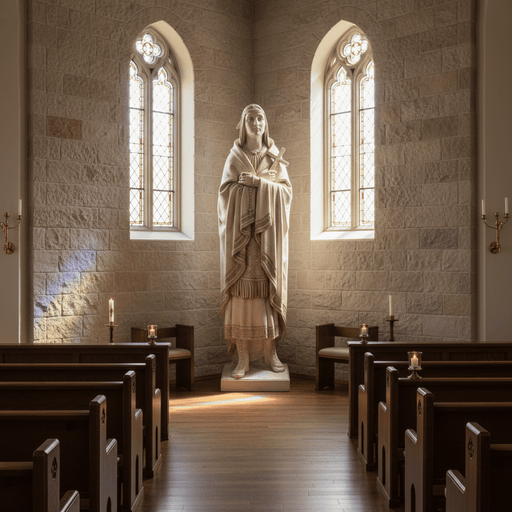 Saint Kateri Tekakwitha Statue (60 - Inch) Side Angle
