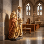 Saint Melchior Wiseman Religious Statue (42 - Inch) Side Angle