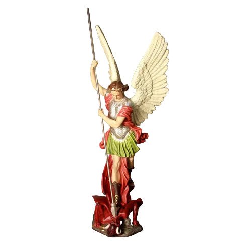Saint Michael Defeating Satan Statue (58 - Inch) Side View
