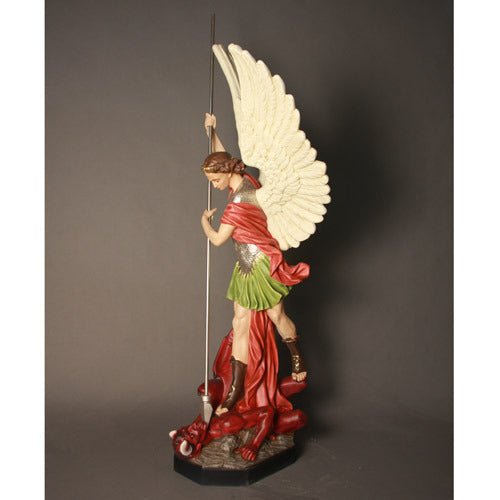 Saint Michael Defeating Satan Statue (58 - Inch) Different Angle