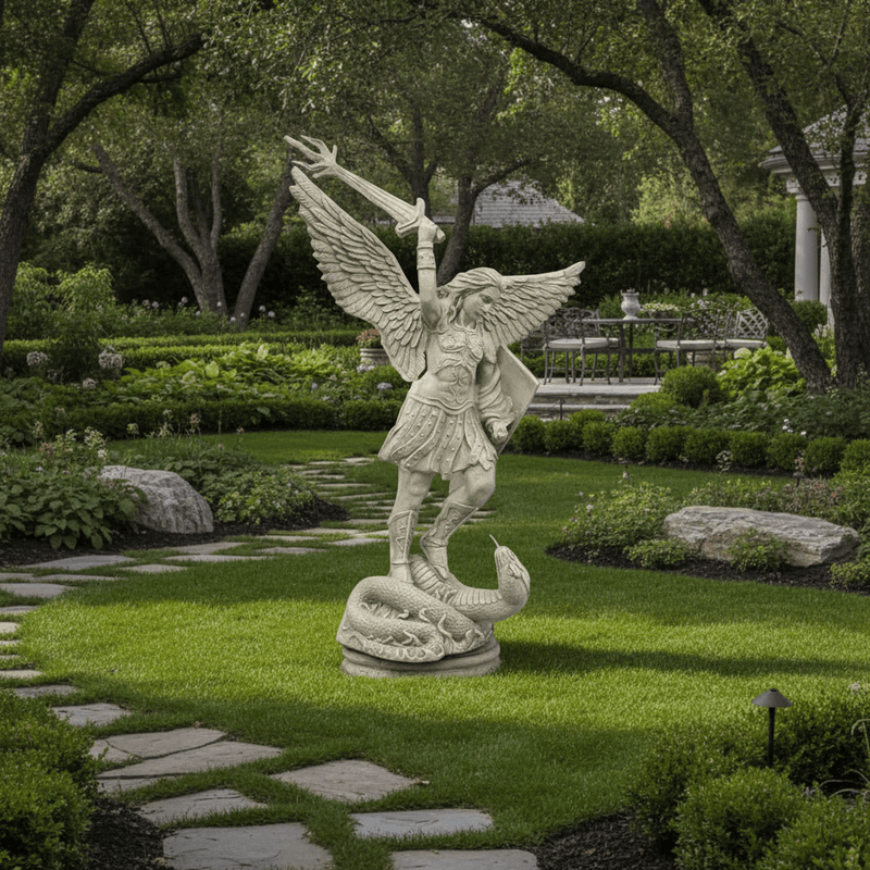 Saint Michael with Sword and Fire Statue (38 - Inch)