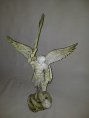Saint Michael with Sword and Fire Statue (38 - Inch) Other Angle