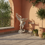 Saint Michael with Sword and Fire Statue (38 - Inch) Side Angle