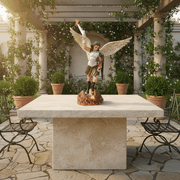 Saint Michael with Sword and Fire Statue (38 - Inch) Side Angle