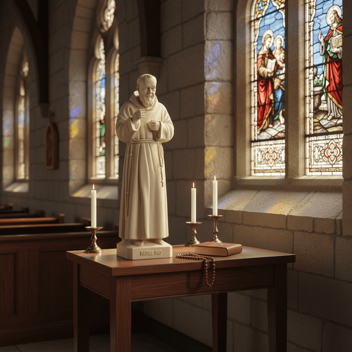 Saint Padre Pio Religious Statue (22 - Inch) Side Angle