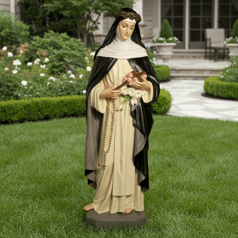 Saint Rose Religious Statue (53 - Inch) Side Angle
