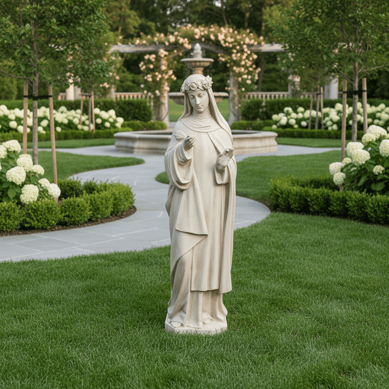 Saint Rose Religious Statue (54 - Inch) Side Angle