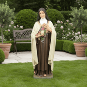 Saint Therese with Roses Statue (60 - Inch) Side Angle