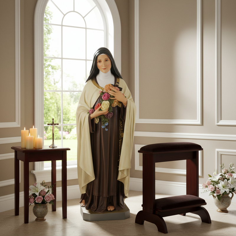 Saint Therese with Roses Statue (60-Inch)