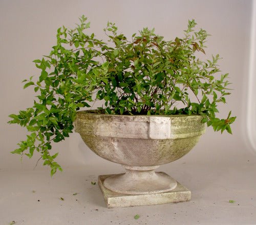 Sandy Banded Urn Outdoor (13 - Inch) Side Angle