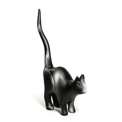 Scary Cat Garden Statue (49 - Inch) Side View