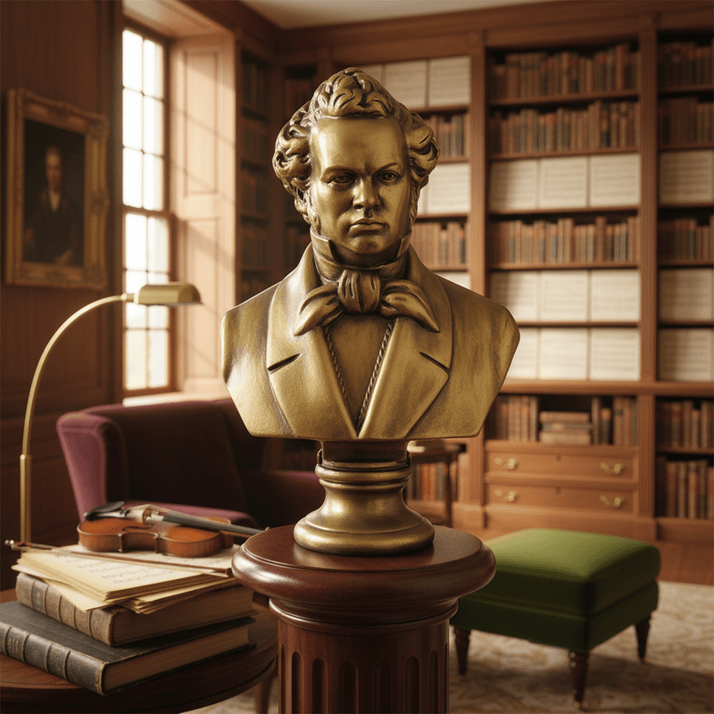 Schubert Bust Display Decor (17-Inch)