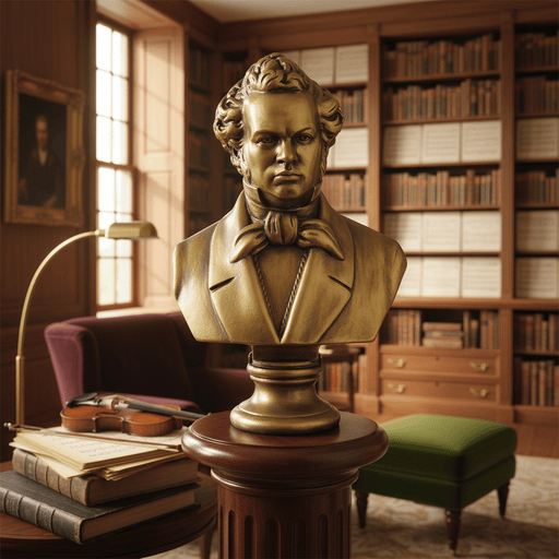 Schubert Bust Display Decor (17-Inch)