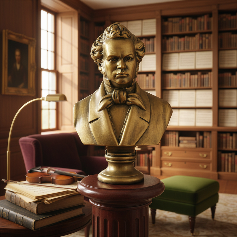 Schubert Bust Display Decor (17-Inch)