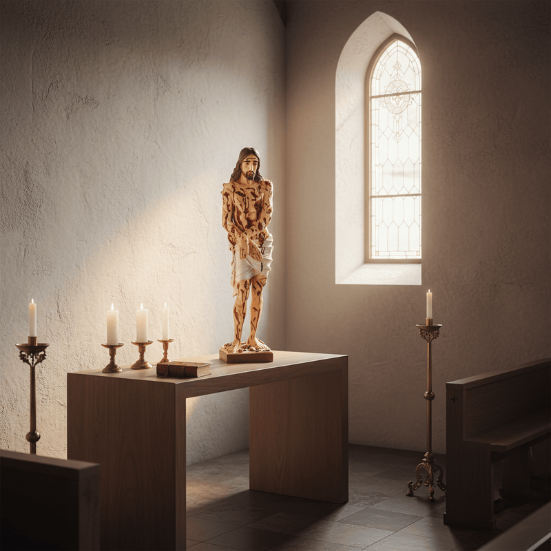 Scourged Christ Religious Statue (37 - Inch) Side Angle