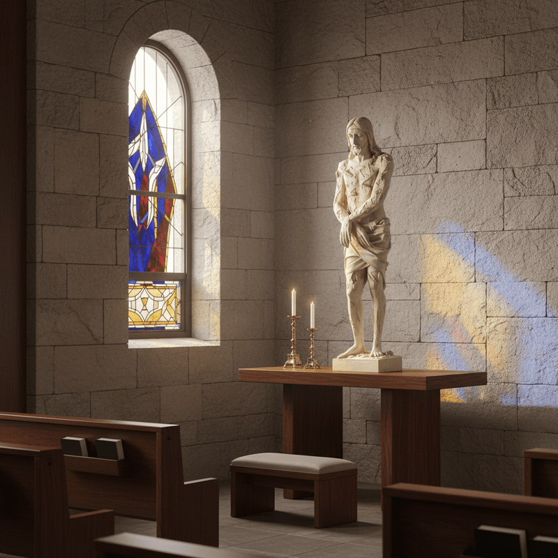 Scourged Christ Religious Statue (37 - Inch) Side Angle