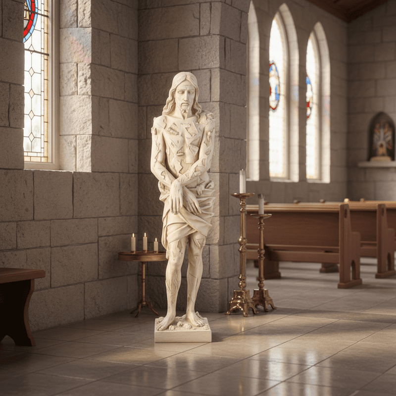 Scourged Christ Religious Statue (60 - Inch) Side Angle