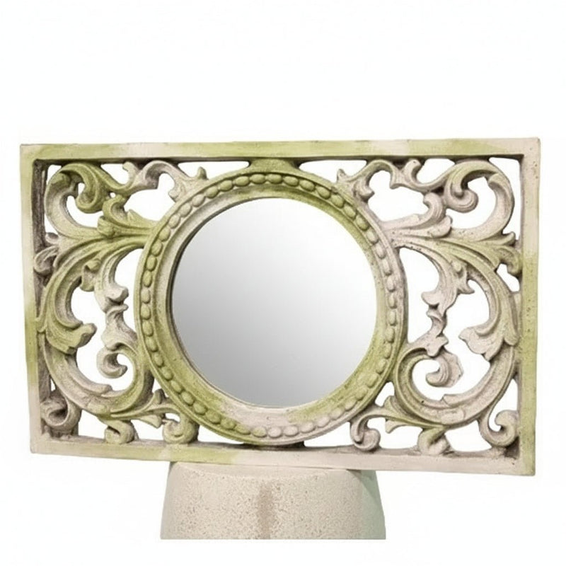 Scroll Work Frame Garden Mirror (19 - Inch)
