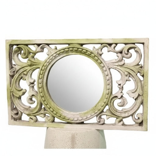 Scroll Work Frame Garden Mirror (19 - Inch)
