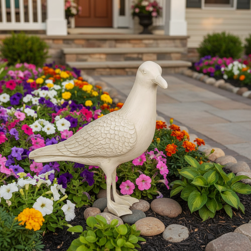 Seagull Bird Garden Statue (15-Inch)
