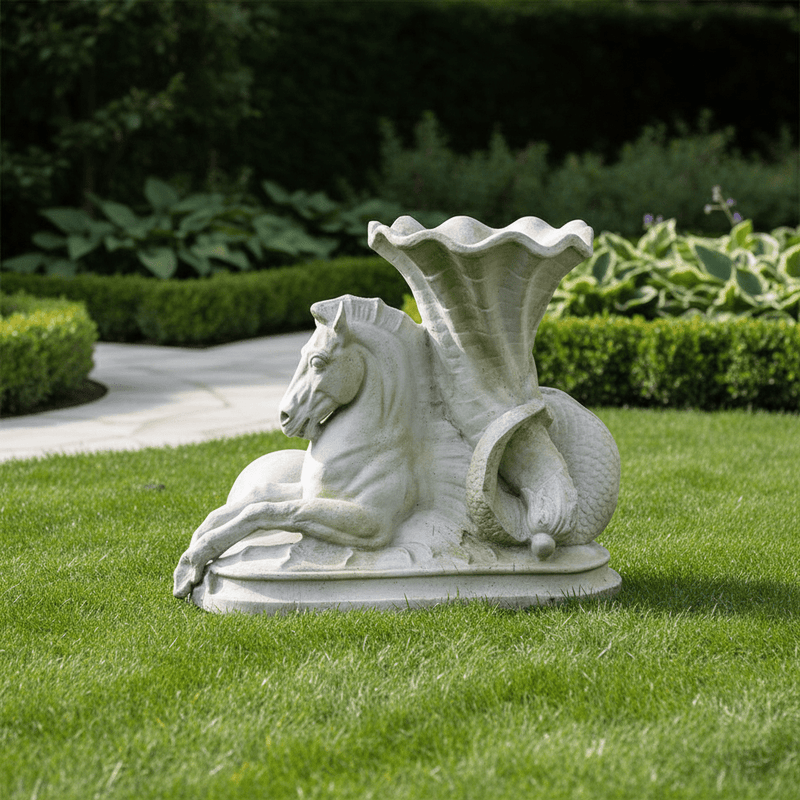Seahorse Garden Statue (29 - Inch) Side Angle
