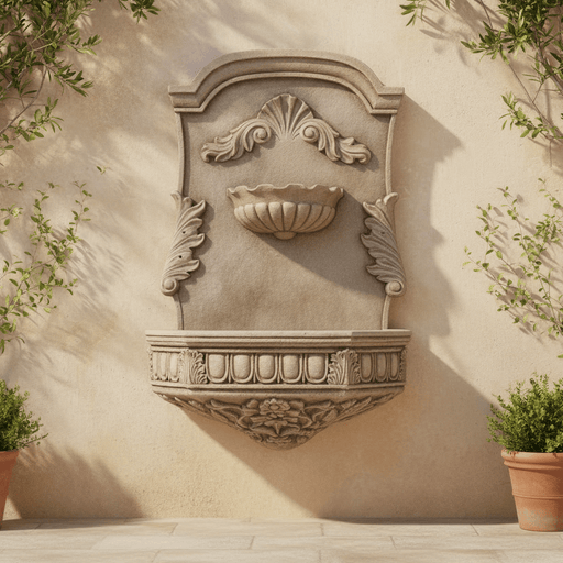 Seashell Wall Fountain (29 - Inch) Side Angle
