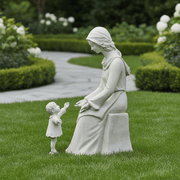 Seated Mary with Baby Jesus Statue (57-Inch)