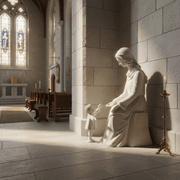 Seated Mary with Baby Jesus Statue (57-Inch)