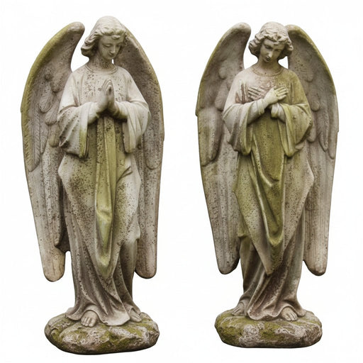 Set of Sympathy Praying Angels Outdoor Statue (18 - Inch)