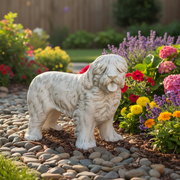 Sheep Dog Garden Statue (14-Inch)