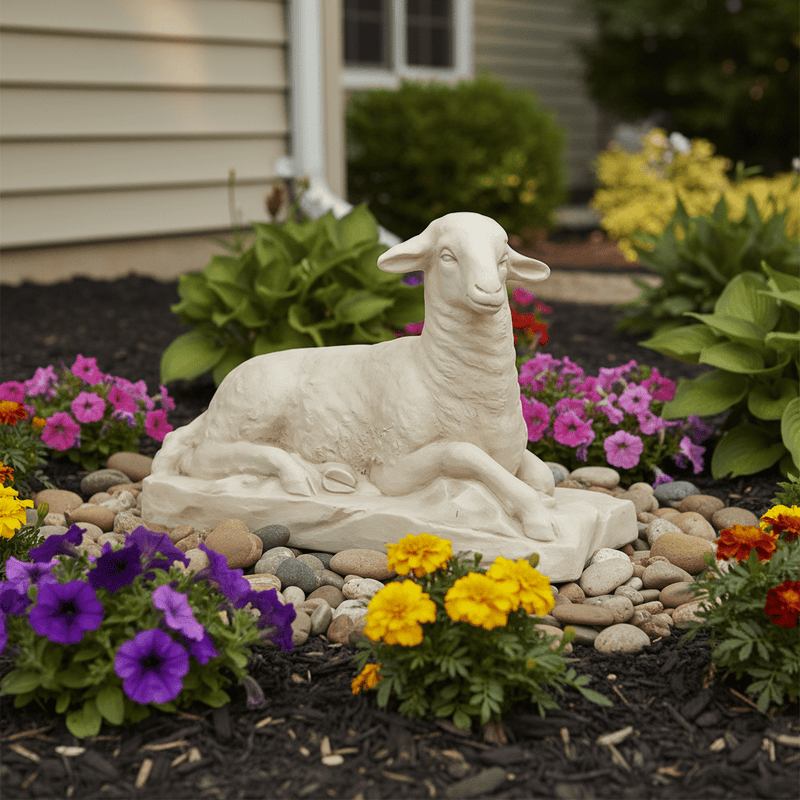 Sheep Garden Statue (17-Inch)