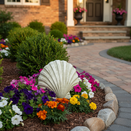 Shell Garden Statue (12-Inch)