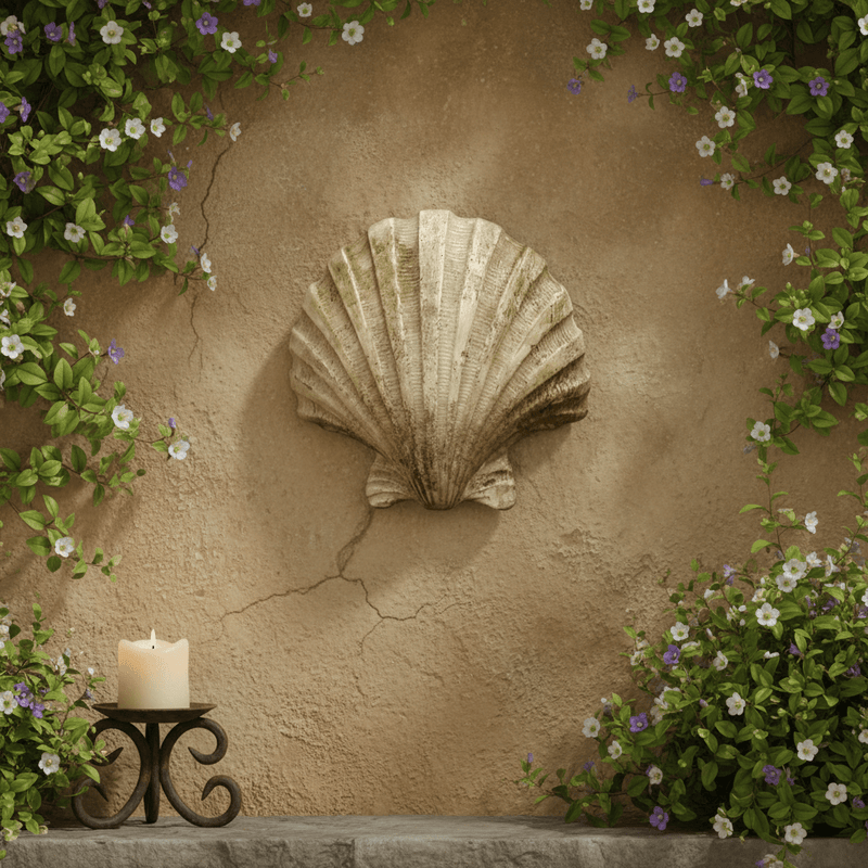 Shell Garden Statue (12 - Inch) Side Angle
