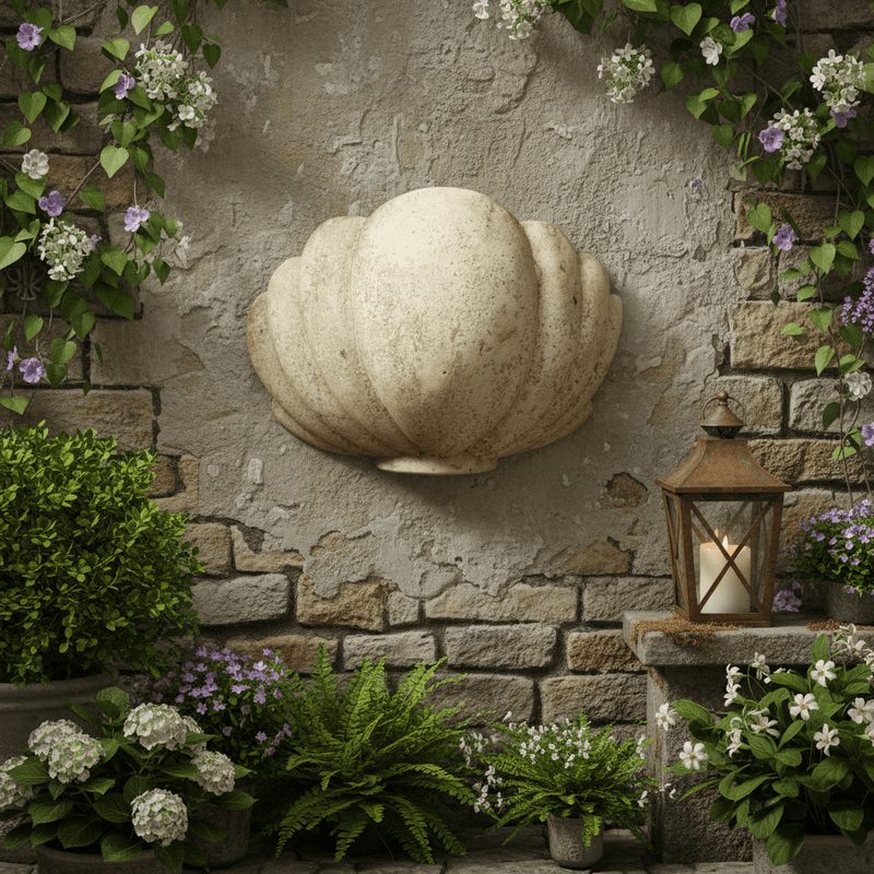 Shell Garden Statue (12 - Inch) Side Angle
