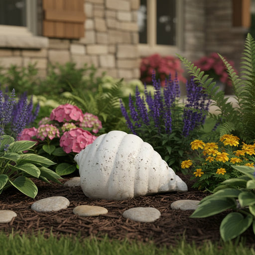 Shell Garden Statue (5 - Inch) Side Angle