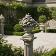 Shell Ocean Finial Outdoor Statue (13 - Inch) Side Angle