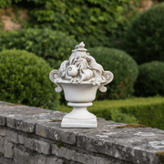 Shell Ocean Finial Outdoor Statue (13 - Inch) Side Angle