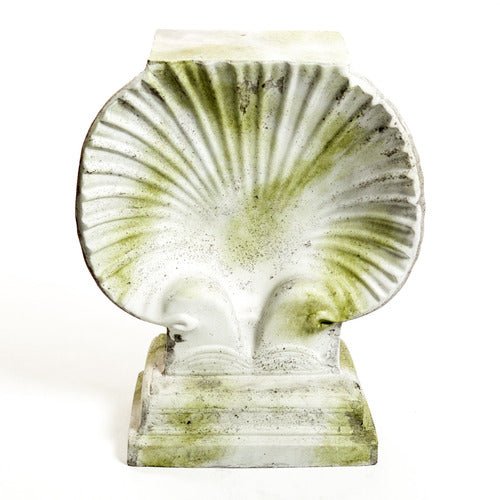 Shell Table Base Garden Statue (30 - Inch) Side View