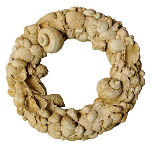 Shell Wreath Garden Plaque (15.0 - Inch) Side View